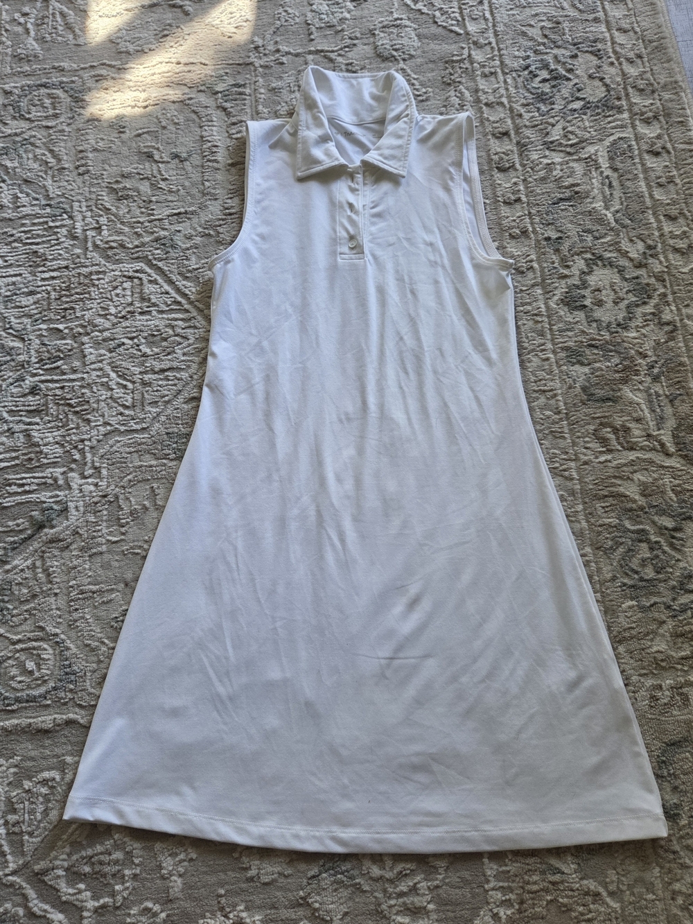 TNA Sleeveless White Polo Midi Dress